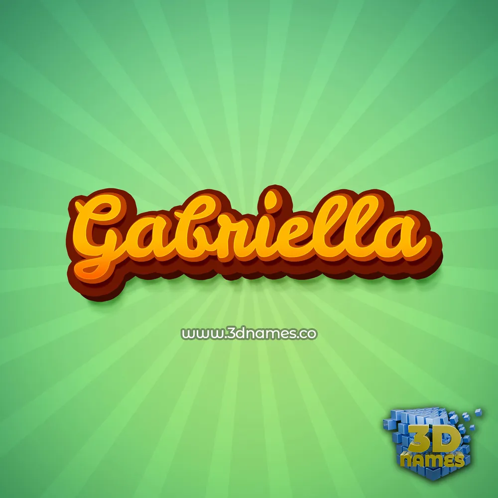 gabriella in Green Rays style - 3D name wallpaper