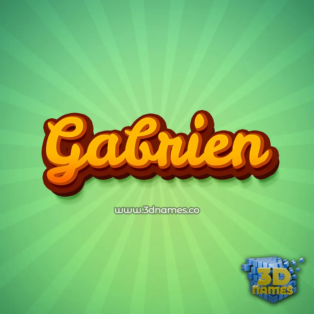 gabrien in Green Rays style - 3D name wallpaper
