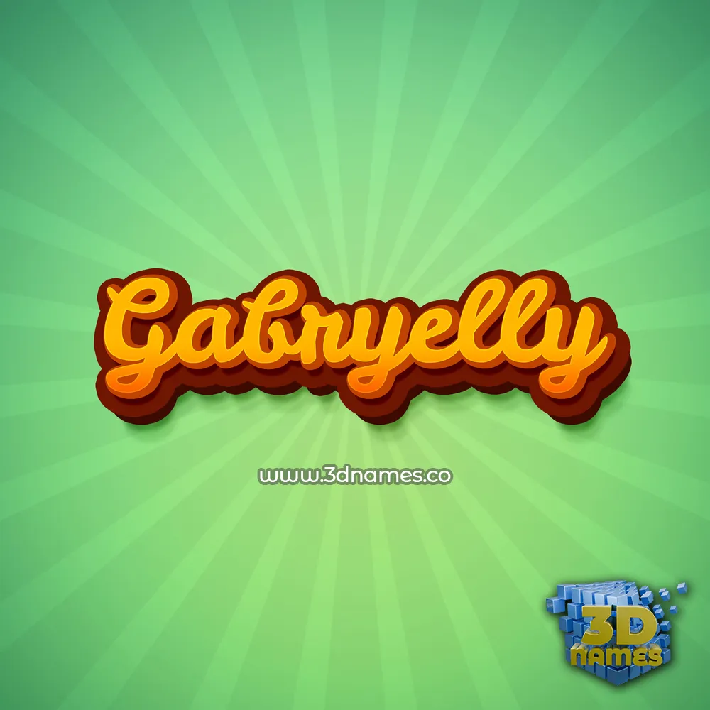 gabryelly in Green Rays style - 3D name wallpaper