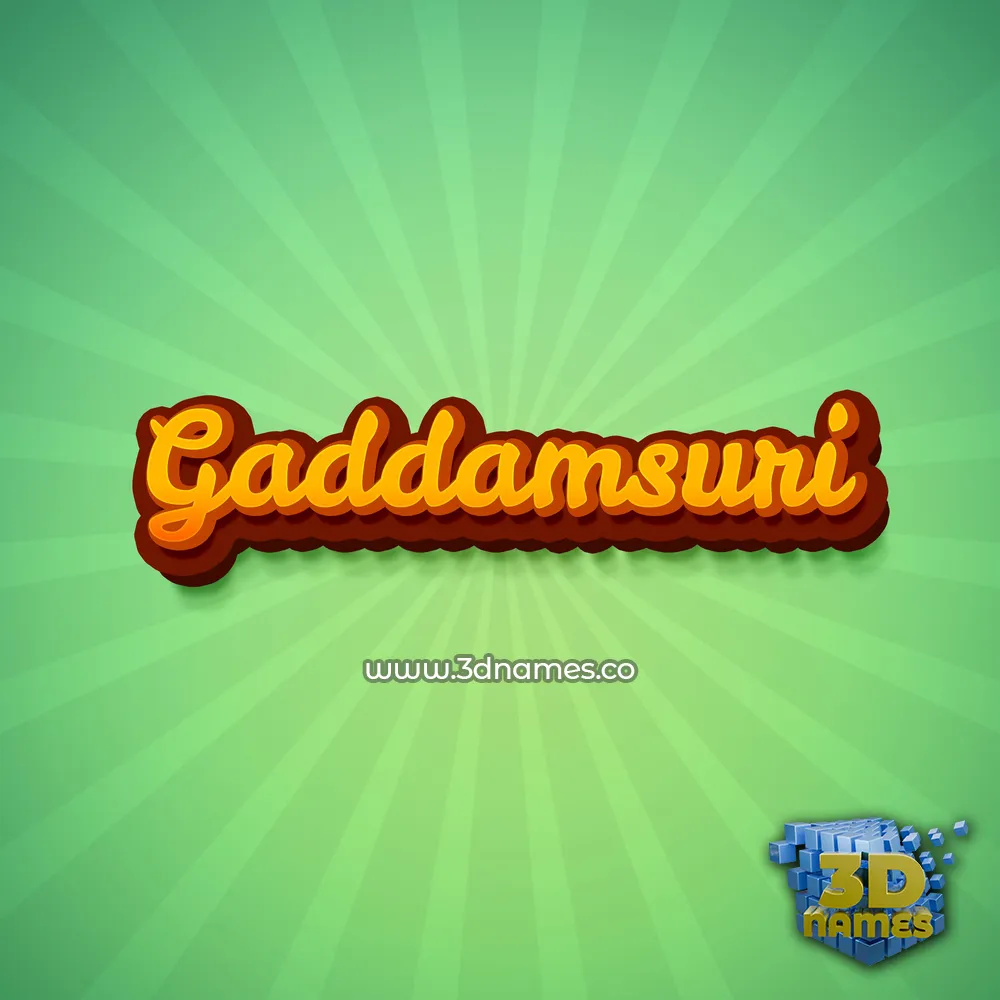 gaddamsuri in Green Rays style - 3D name wallpaper