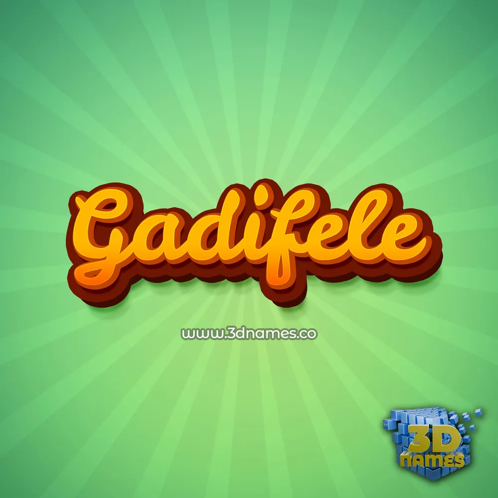 gadifele in Green Rays style - 3D name wallpaper