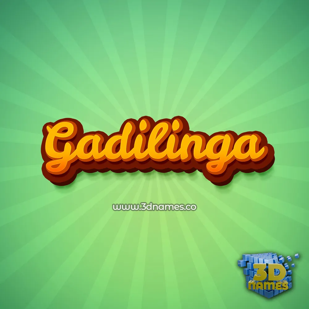 gadilinga in Green Rays style - 3D name wallpaper