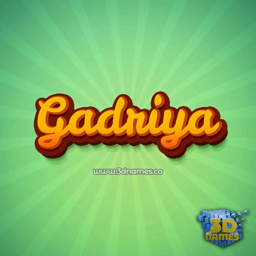 gadriya in Green Rays style - 3D name wallpaper