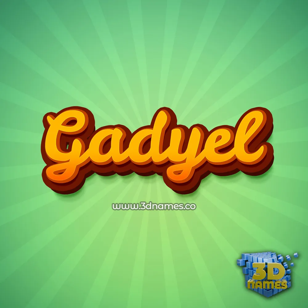 gadyel in Green Rays style - 3D name wallpaper