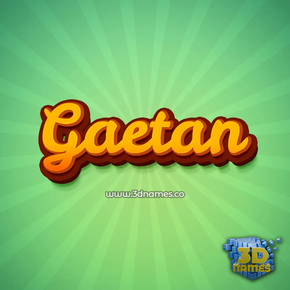 gaetan in Green Rays style - 3D name wallpaper