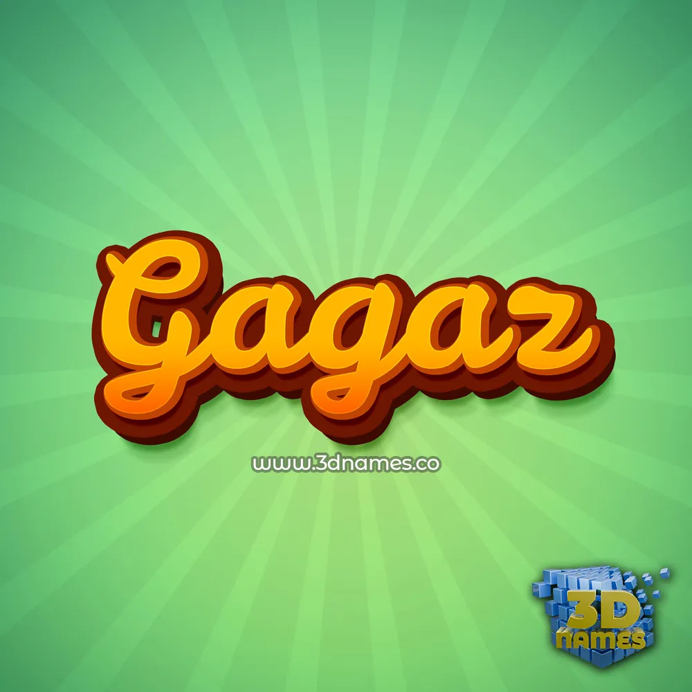 gagaz in Green Rays style - 3D name wallpaper