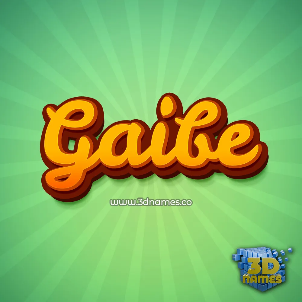 gaibe in Green Rays style - 3D name wallpaper
