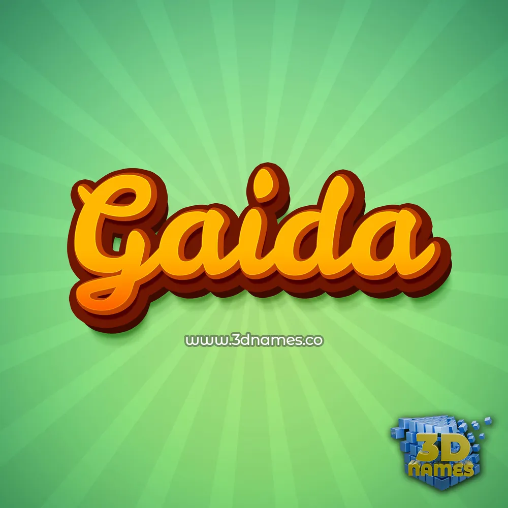 gaida in Green Rays style - 3D name wallpaper
