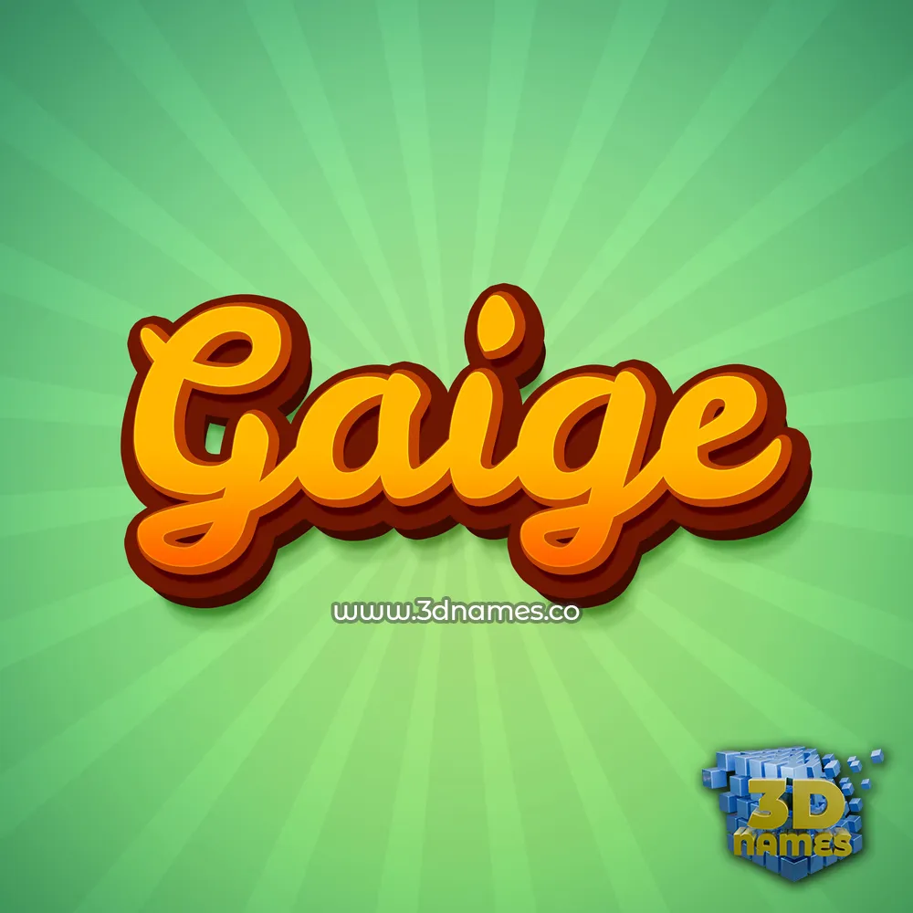 gaige in Green Rays style - 3D name wallpaper