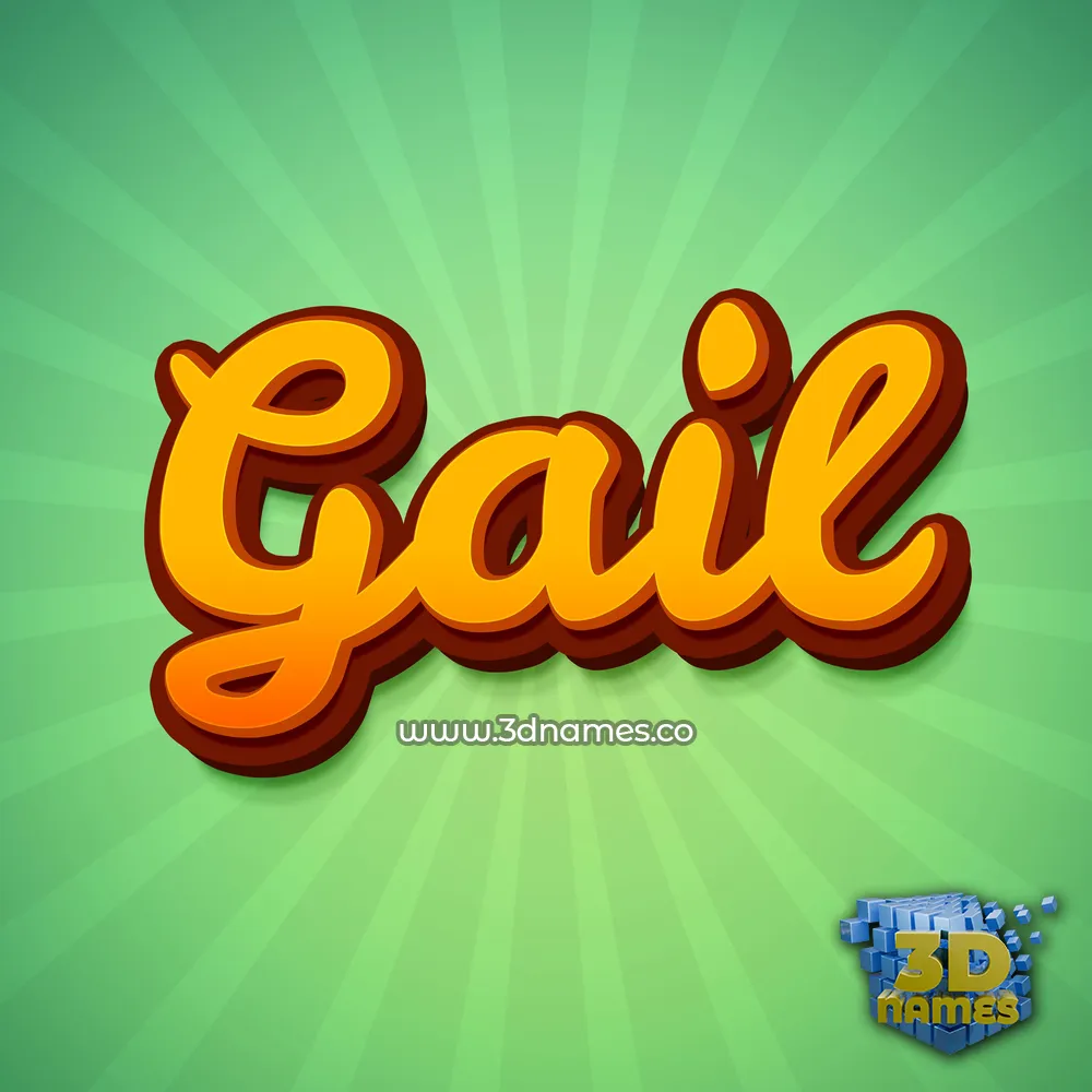 gail in Green Rays style - 3D name wallpaper