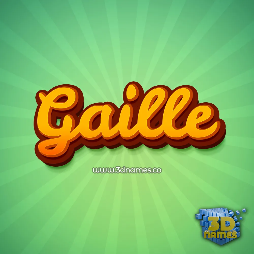gaille in Green Rays style - 3D name wallpaper