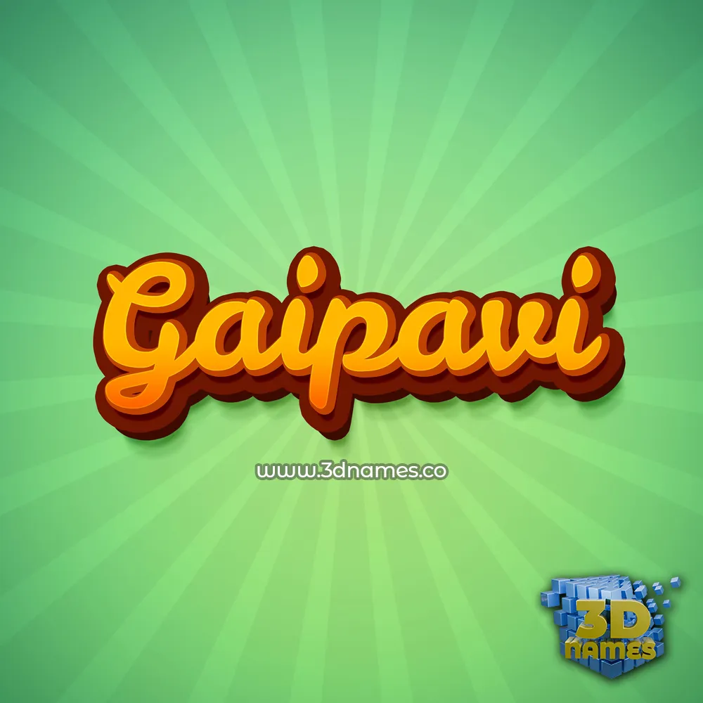 gaipavi in Green Rays style - 3D name wallpaper