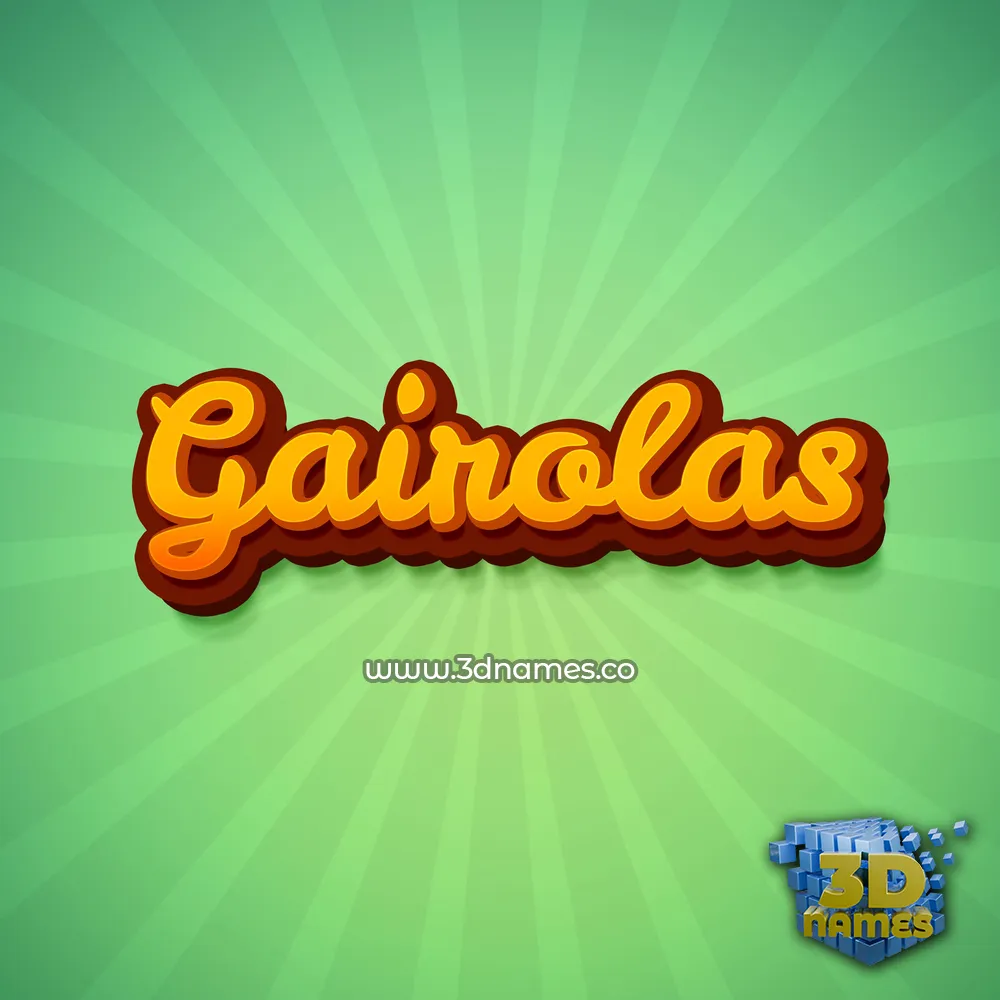 gairolas in Green Rays style - 3D name wallpaper