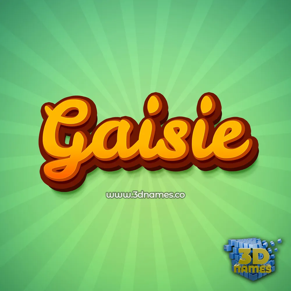 gaisie in Green Rays style - 3D name wallpaper