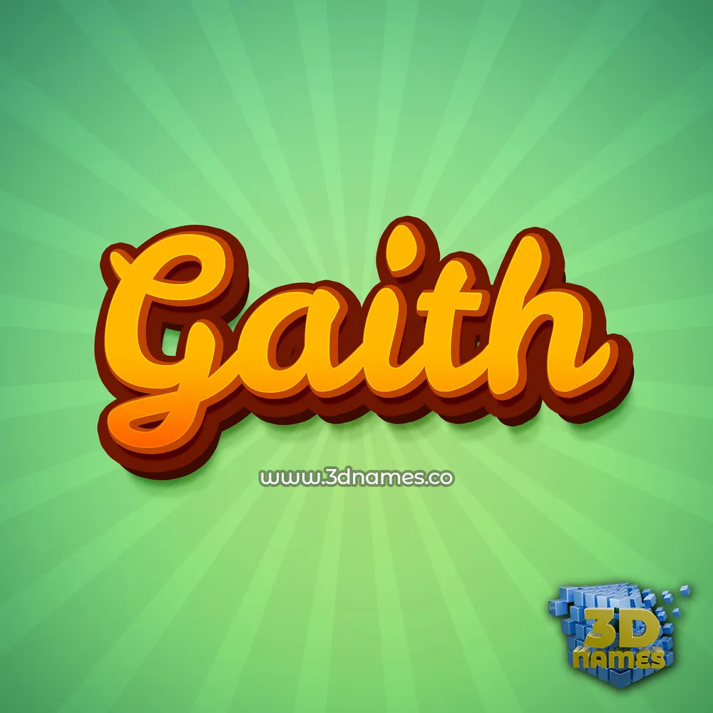 gaith in Green Rays style - 3D name wallpaper
