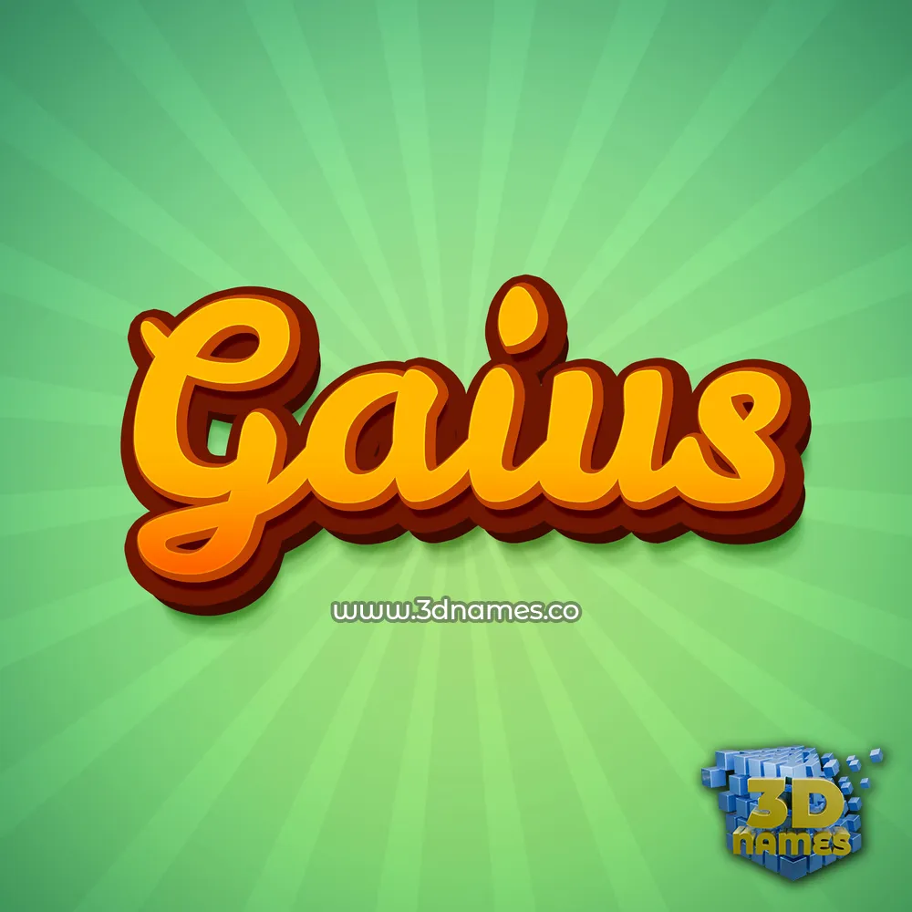 gaius in Green Rays style - 3D name wallpaper