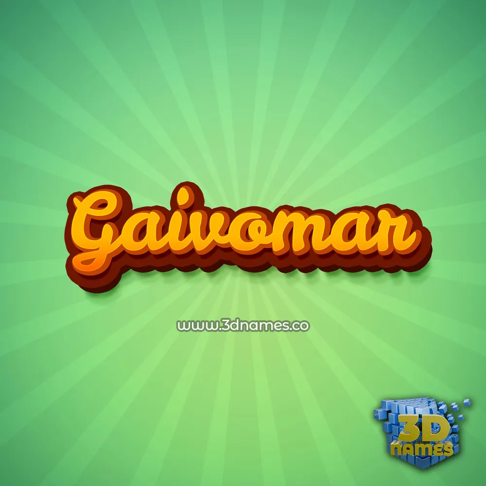 gaivomar in Green Rays style - 3D name wallpaper