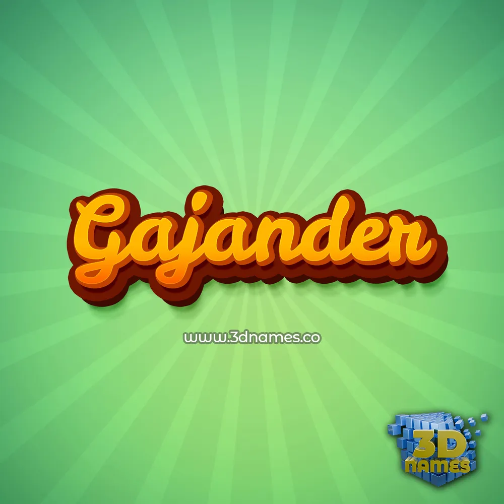 gajander in Green Rays style - 3D name wallpaper