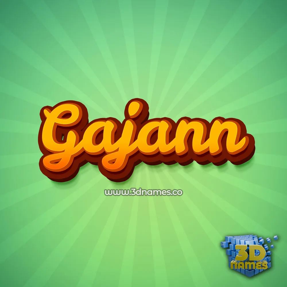 gajann in Green Rays style - 3D name wallpaper