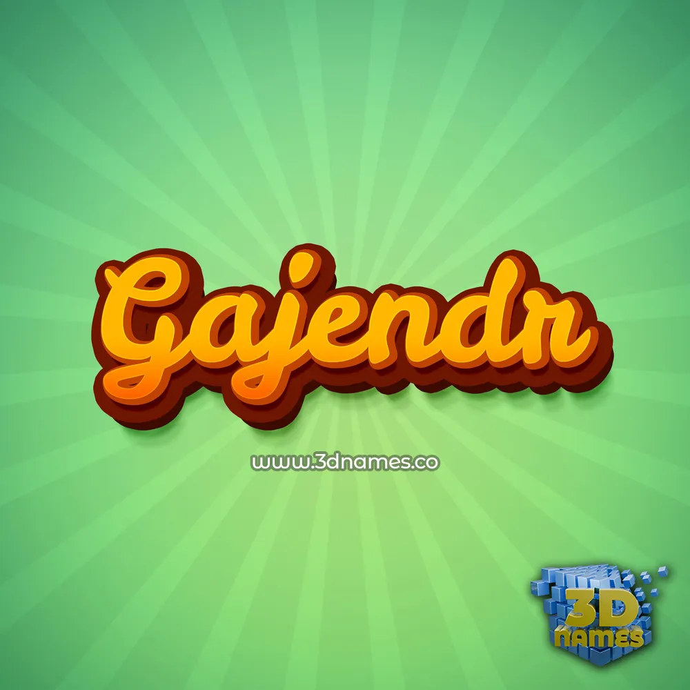 gajendr in Green Rays style - 3D name wallpaper