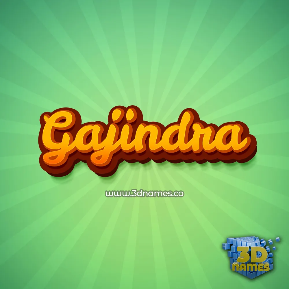 gajindra in Green Rays style - 3D name wallpaper