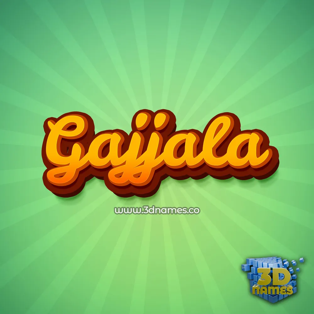 gajjala in Green Rays style - 3D name wallpaper