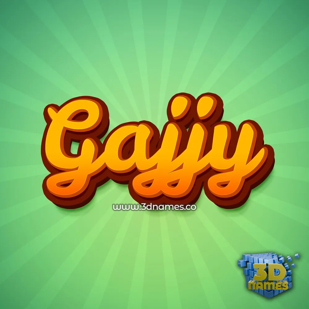gajjy in Green Rays style - 3D name wallpaper