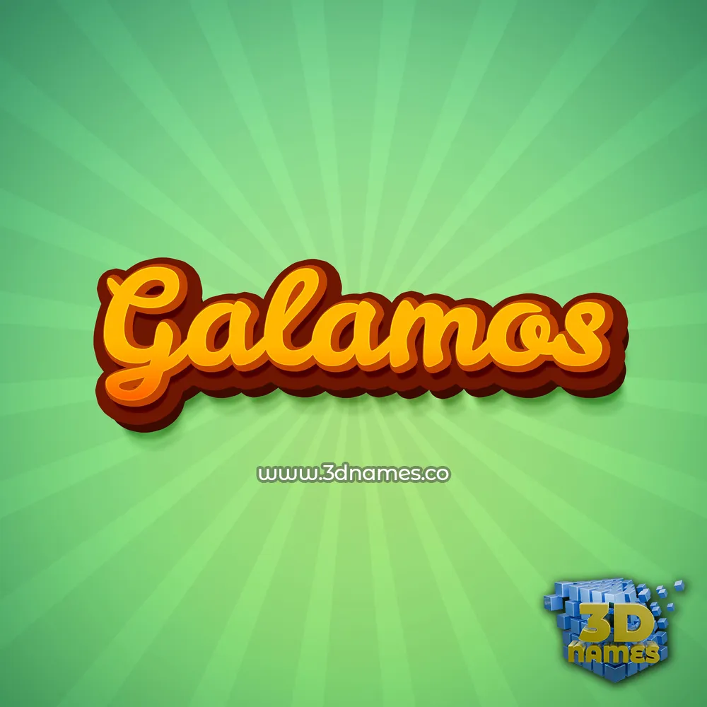 galamos in Green Rays style - 3D name wallpaper