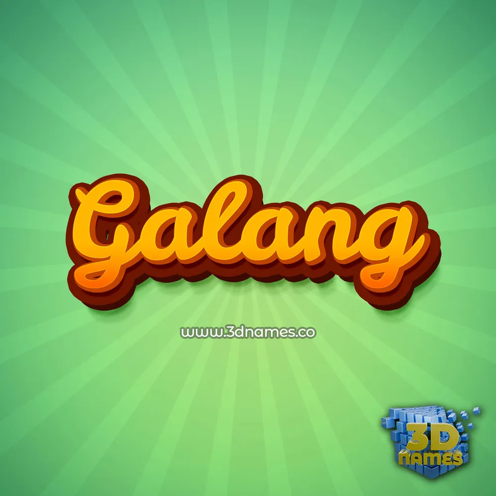 galang in Green Rays style - 3D name wallpaper