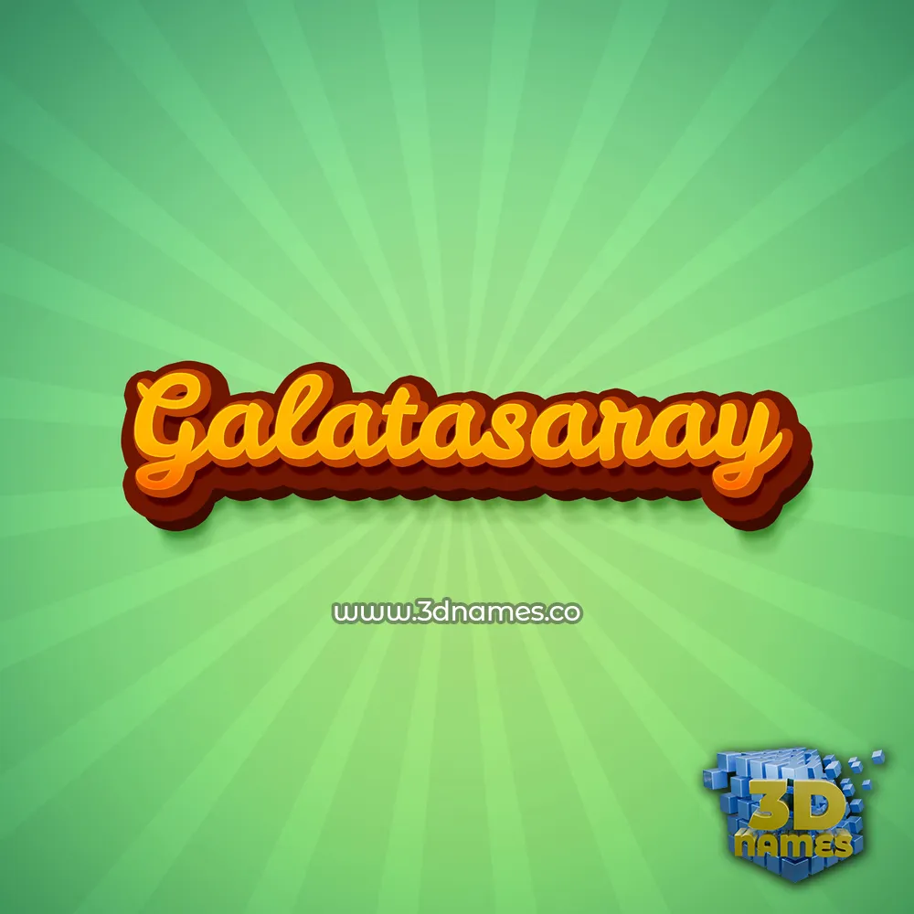galatasaray in Green Rays style - 3D name wallpaper