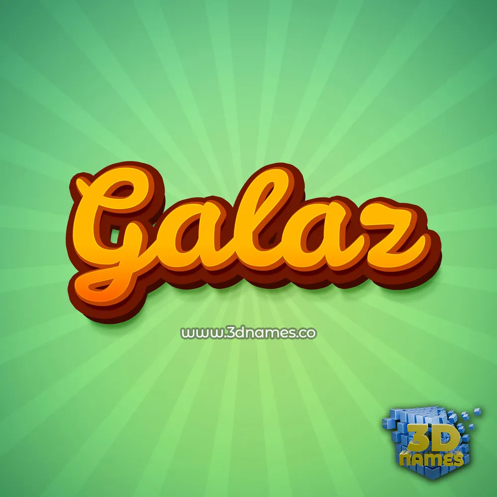 galaz in Green Rays style - 3D name wallpaper