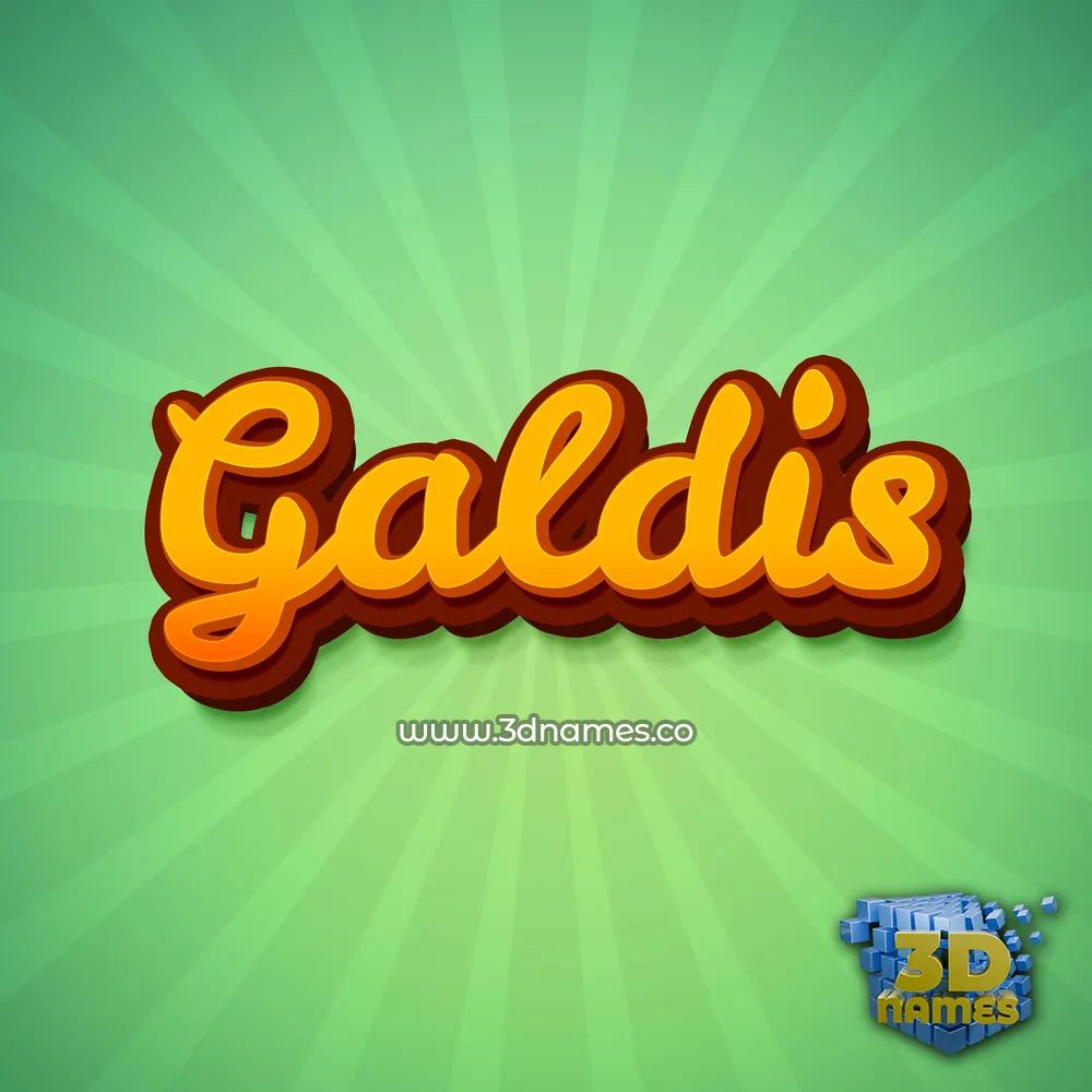 galdis in Green Rays style - 3D name wallpaper