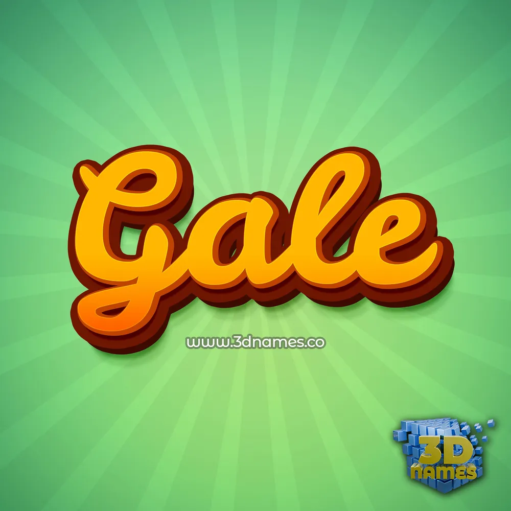 gale in Green Rays style - 3D name wallpaper
