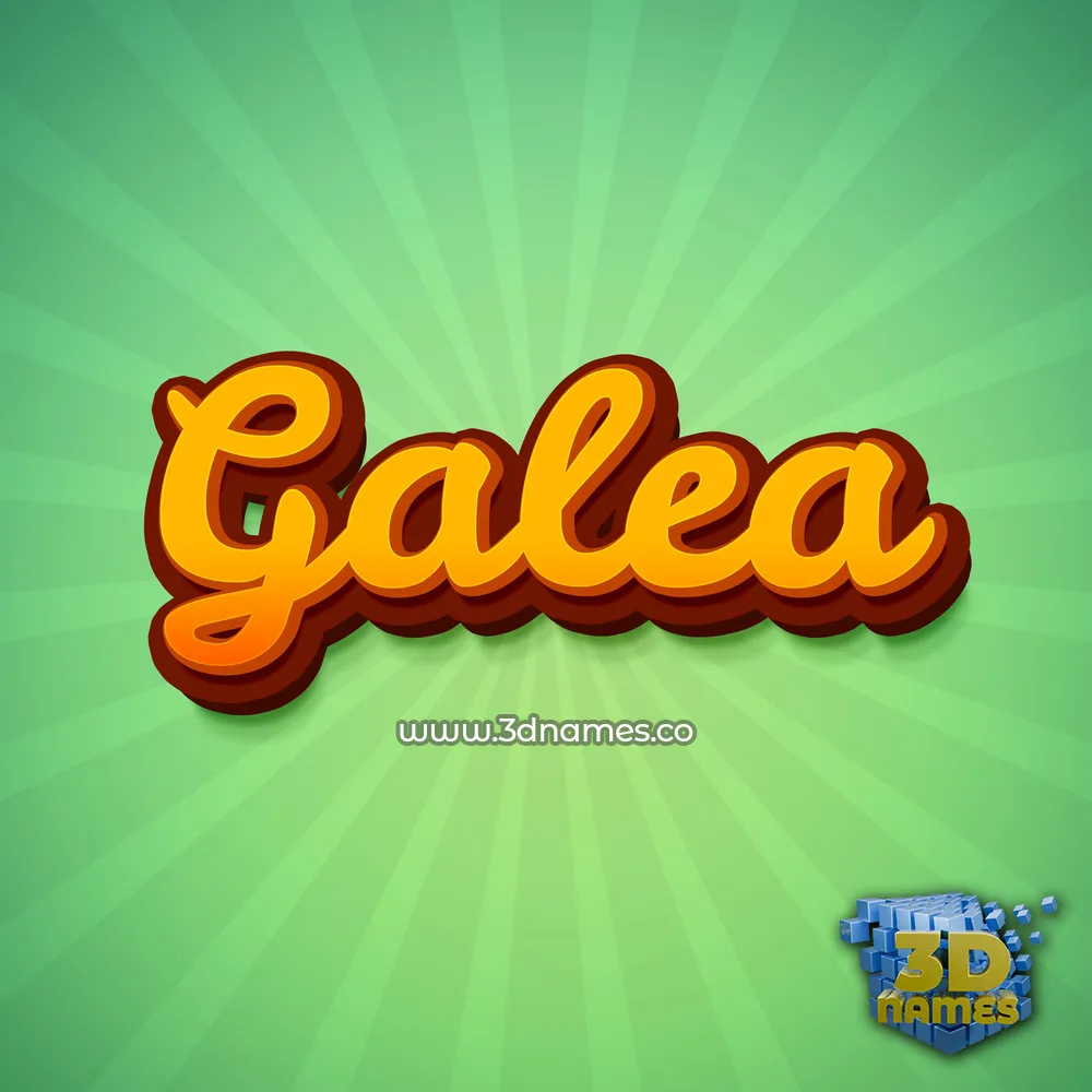 galea in Green Rays style - 3D name wallpaper