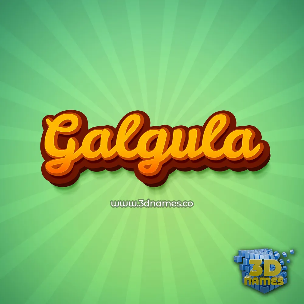 galgula in Green Rays style - 3D name wallpaper