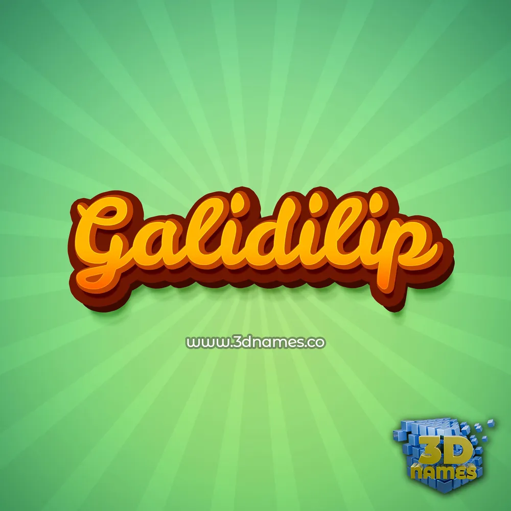 galidilip in Green Rays style - 3D name wallpaper
