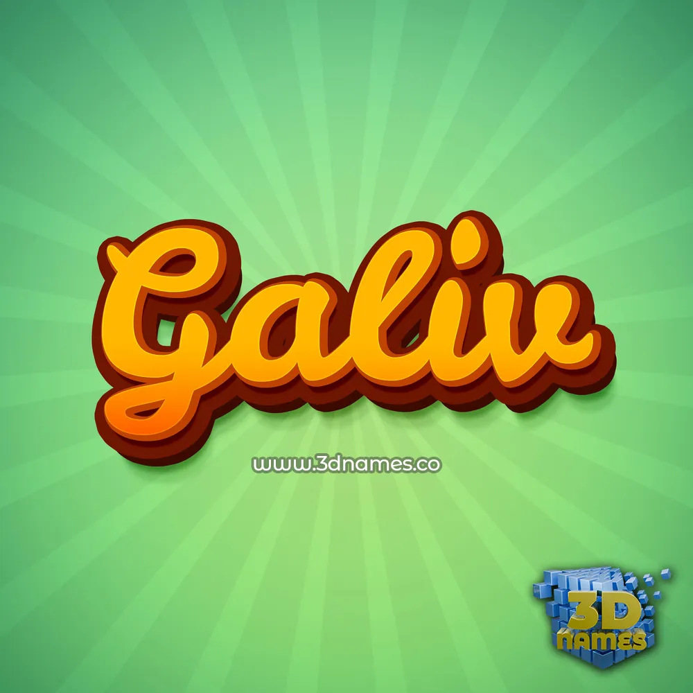 galiv in Green Rays style - 3D name wallpaper