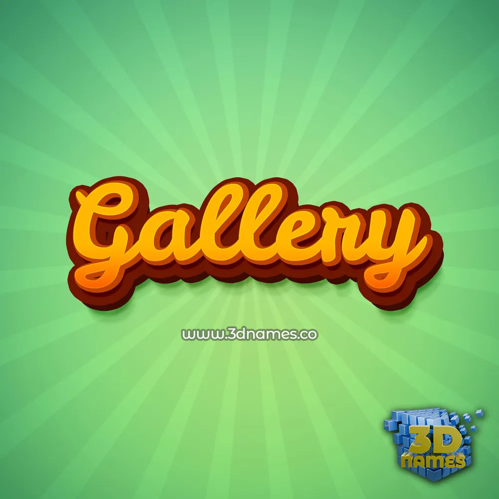 gallery in Green Rays style - 3D name wallpaper