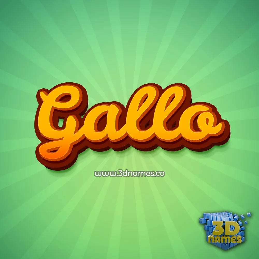 gallo in Green Rays style - 3D name wallpaper
