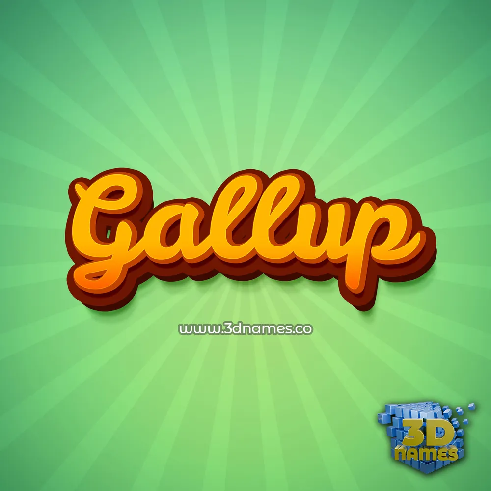 gallup in Green Rays style - 3D name wallpaper