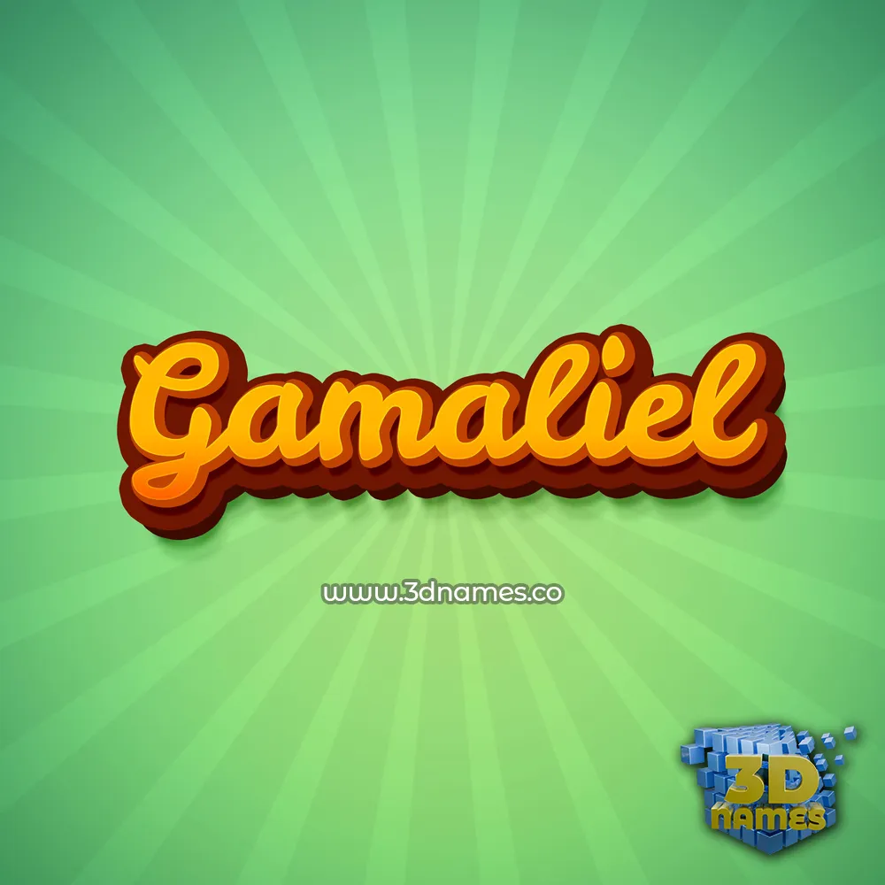 gamaliel in Green Rays style - 3D name wallpaper