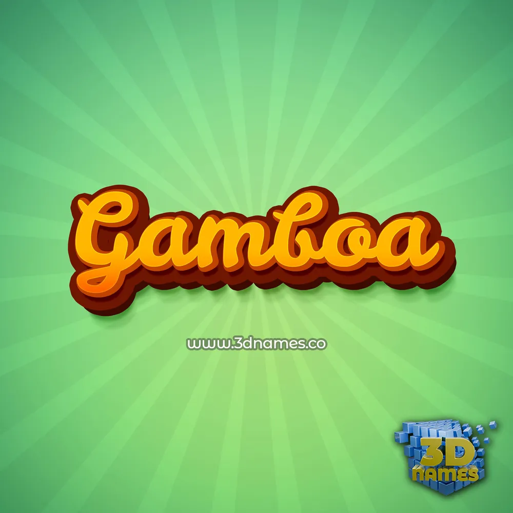 gamboa in Green Rays style - 3D name wallpaper