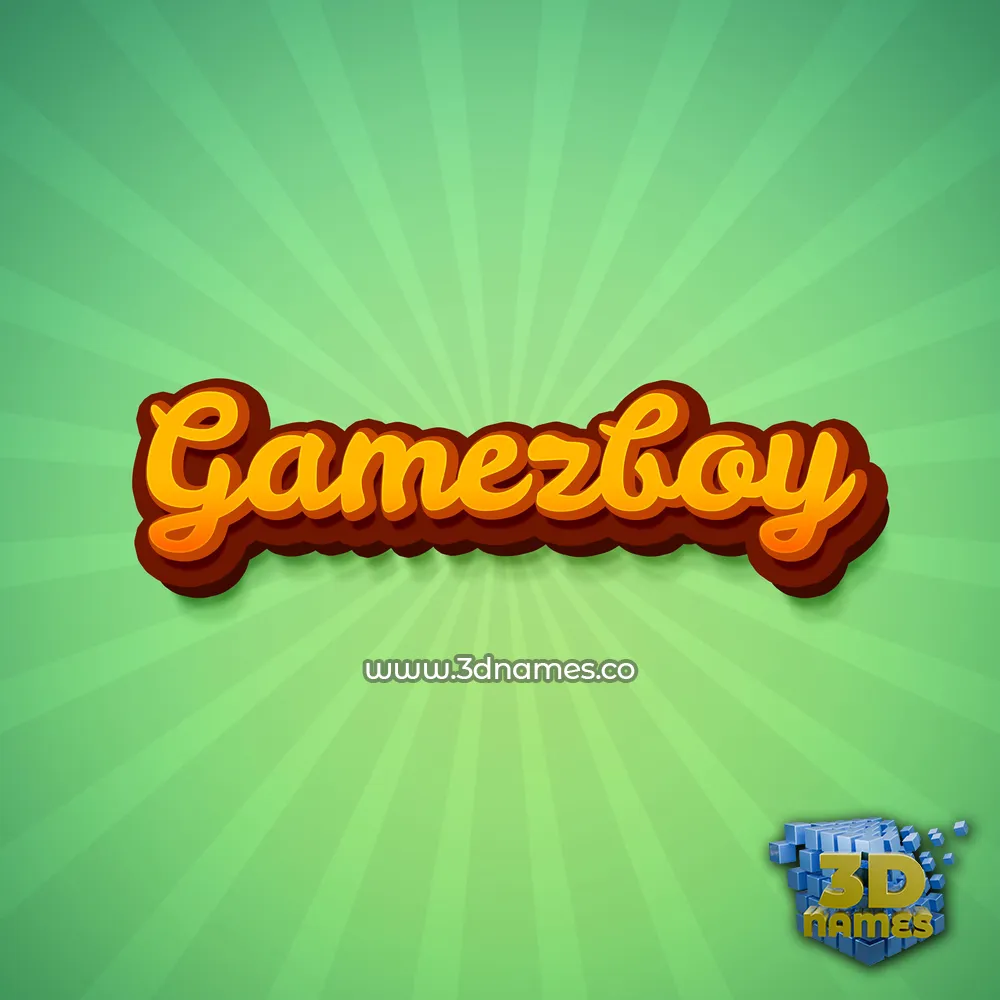 gamezboy in Green Rays style - 3D name wallpaper