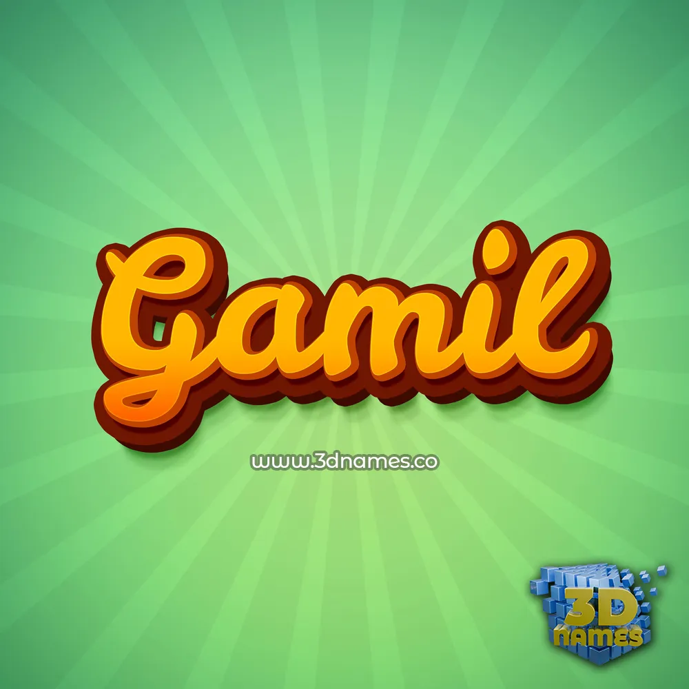 gamil in Green Rays style - 3D name wallpaper