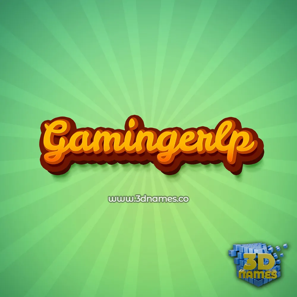 gamingerlp in Green Rays style - 3D name wallpaper