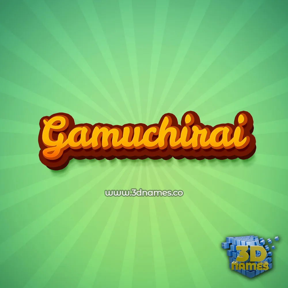 gamuchirai in Green Rays style - 3D name wallpaper