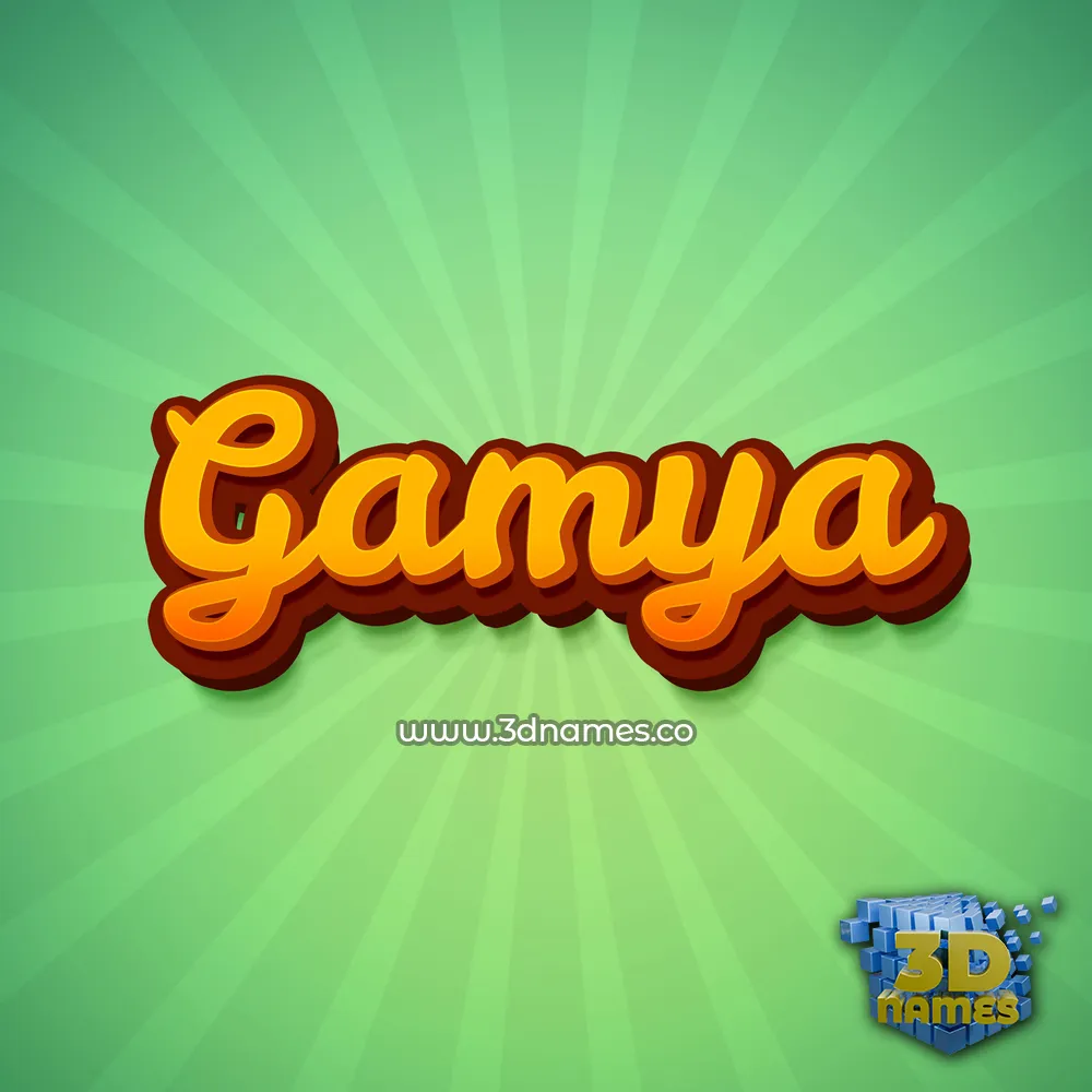 gamya in Green Rays style - 3D name wallpaper