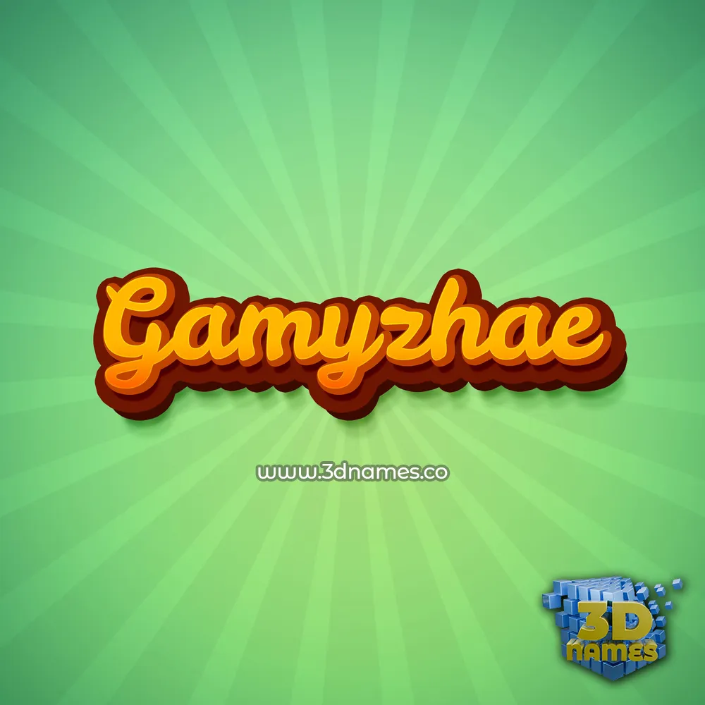 gamyzhae in Green Rays style - 3D name wallpaper