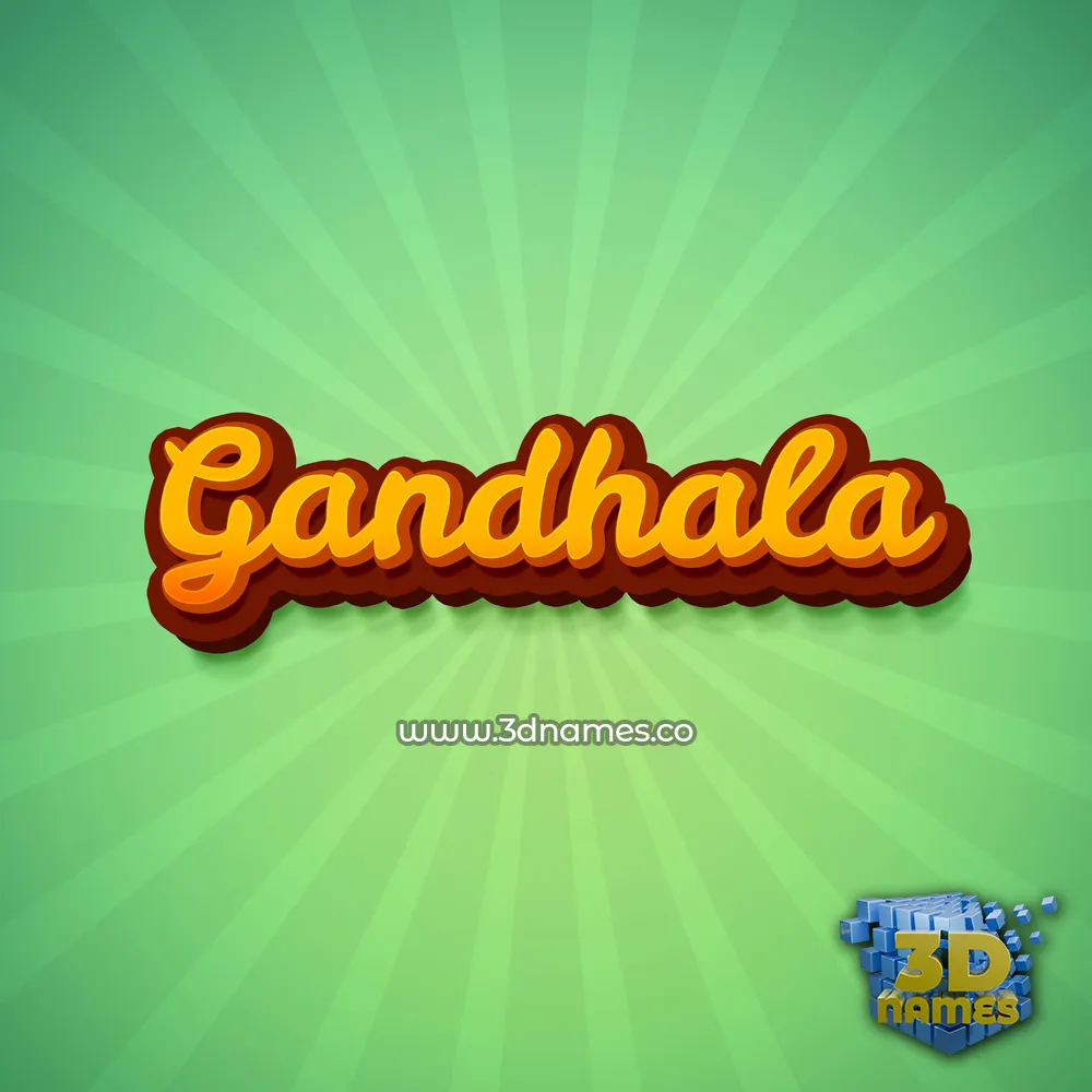 gandhala in Green Rays style - 3D name wallpaper