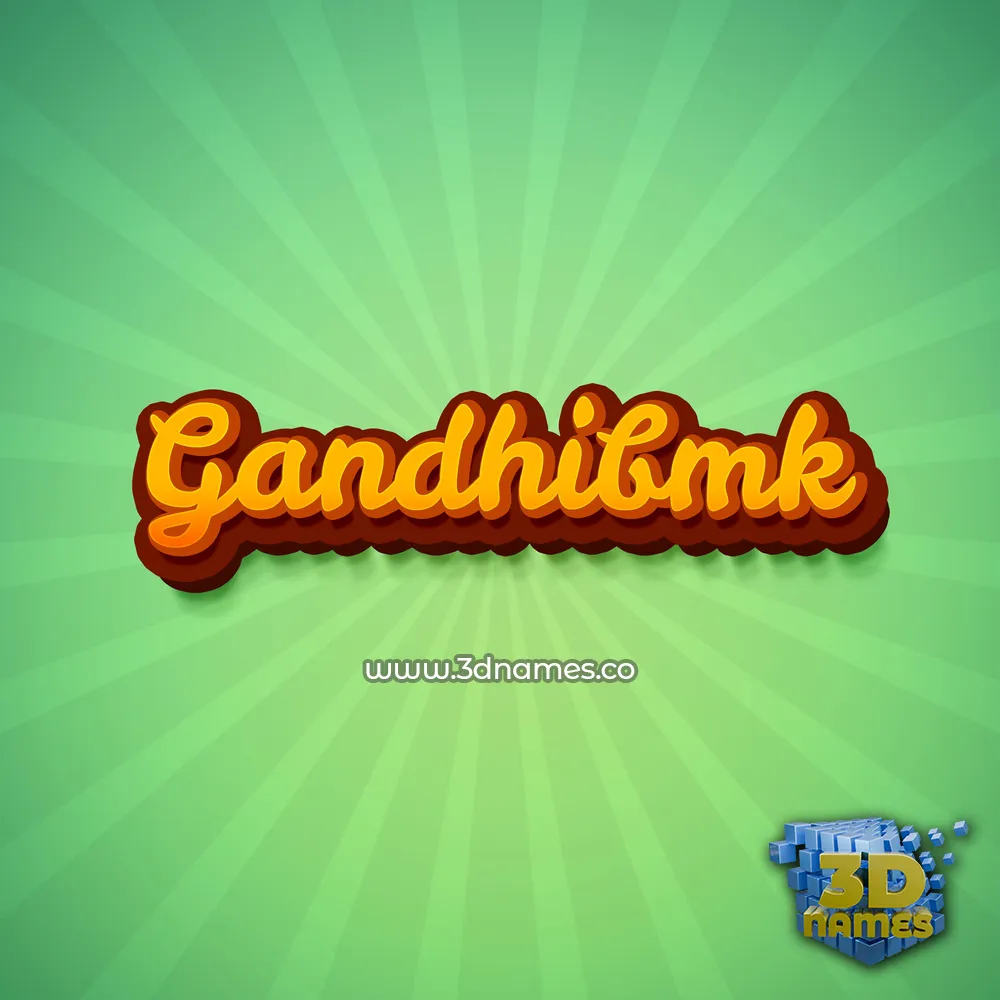 gandhibmk in Green Rays style - 3D name wallpaper